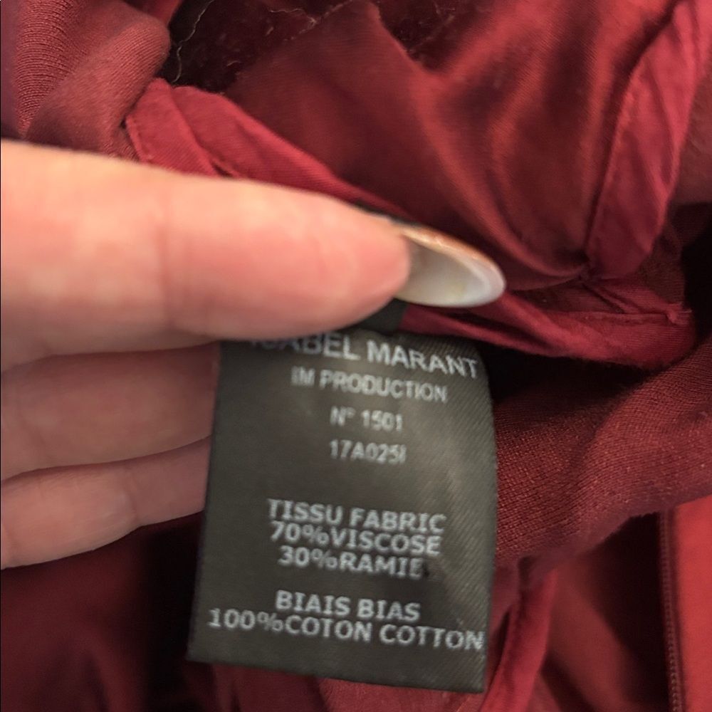 Isabel Marant  Burgundy Dress, US4 - Picture 14 of 14
